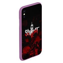Чехол iPhone XS Max матовый Slipknot: Blood Blemishes, цвет: 3D-фиолетовый — фото 2