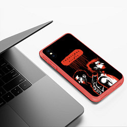 Чехол iPhone XS Max матовый Twenty one pilots, цвет: 3D-красный — фото 2