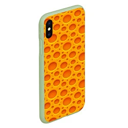 Чехол iPhone XS Max матовый Сыр, цвет: 3D-салатовый — фото 2