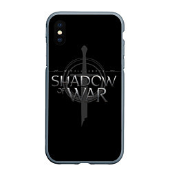 Чехол iPhone XS Max матовый Shadow of War цвета 3D-серый — фото 1