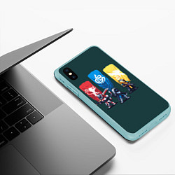 Чехол iPhone XS Max матовый Destiny: Go, цвет: 3D-мятный — фото 2