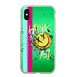 Чехол iPhone XS Max матовый Blink 182, цвет: 3D-салатовый