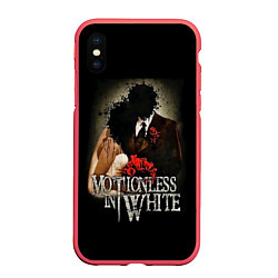 Чехол iPhone XS Max матовый Motionless in White: Love, цвет: 3D-красный