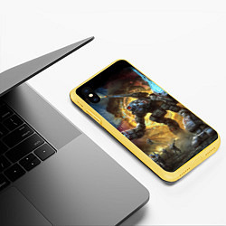 Чехол iPhone XS Max матовый BattleTech, цвет: 3D-желтый — фото 2