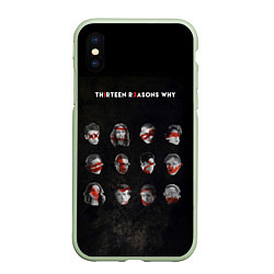 Чехол iPhone XS Max матовый Thirteen Reasons Why, цвет: 3D-салатовый