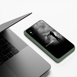 Чехол iPhone XS Max матовый Depeche Mode, цвет: 3D-темно-зеленый — фото 2
