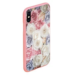 Чехол iPhone XS Max матовый Букет из роз, цвет: 3D-баблгам — фото 2