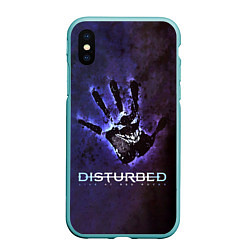 Чехол iPhone XS Max матовый Disturbed: Live at red rocks, цвет: 3D-мятный