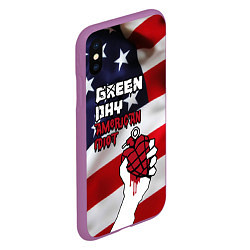 Чехол iPhone XS Max матовый Green Day American Idiot, цвет: 3D-фиолетовый — фото 2