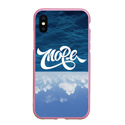 Чехол iPhone XS Max матовый Море, цвет: 3D-розовый