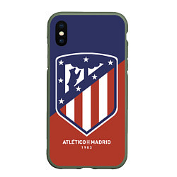 Чехол iPhone XS Max матовый Atletico Madrid FC 1903, цвет: 3D-темно-зеленый