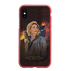 Чехол iPhone XS Max матовый Jodie Whittaker, цвет: 3D-красный