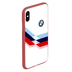 Чехол iPhone XS Max матовый BMW БМВ WHITE, цвет: 3D-красный — фото 2