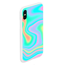 Чехол iPhone XS Max матовый Светлые узоры, цвет: 3D-белый — фото 2