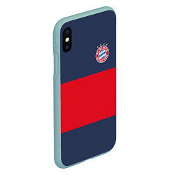 Чехол iPhone XS Max матовый Bayern Munchen - Red-Blue FCB 2022 NEW, цвет: 3D-мятный — фото 2