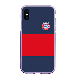 Чехол iPhone XS Max матовый Bayern Munchen - Red-Blue FCB 2022 NEW, цвет: 3D-светло-сиреневый