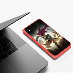 Чехол iPhone XS Max матовый Darksiders Warrior, цвет: 3D-красный — фото 2