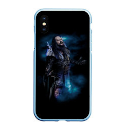 Чехол iPhone XS Max матовый LORDI, цвет: 3D-голубой