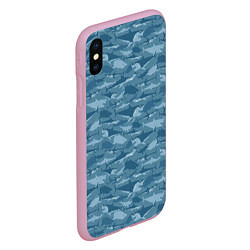 Чехол iPhone XS Max матовый Мир акул, цвет: 3D-розовый — фото 2