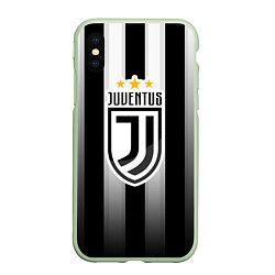 Чехол iPhone XS Max матовый Juventus FC: New logo, цвет: 3D-салатовый