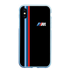 Чехол iPhone XS Max матовый BMW BLACK COLLECTION БМВ, цвет: 3D-голубой