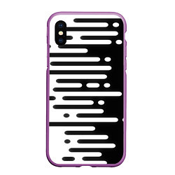 Чехол iPhone XS Max матовый Необычная геометрия!, цвет: 3D-фиолетовый