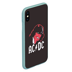 Чехол iPhone XS Max матовый AC/DC Devil, цвет: 3D-мятный — фото 2