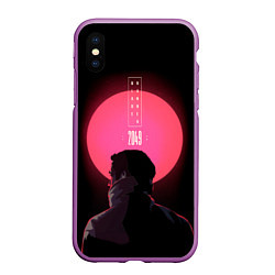 Чехол iPhone XS Max матовый Blade Runner: Acid sun, цвет: 3D-фиолетовый