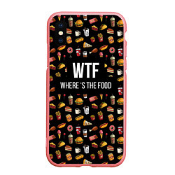 Чехол iPhone XS Max матовый WTF Food, цвет: 3D-баблгам