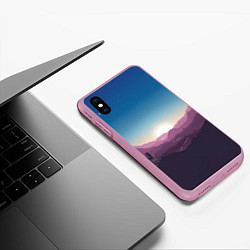 Чехол iPhone XS Max матовый Дивный Рассвет, цвет: 3D-розовый — фото 2