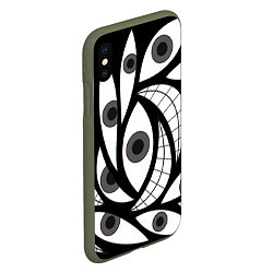 Чехол iPhone XS Max матовый Alchemist Eyes, цвет: 3D-темно-зеленый — фото 2