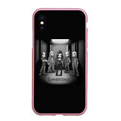 Чехол iPhone XS Max матовый Evanescence Band, цвет: 3D-розовый