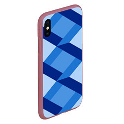 Чехол iPhone XS Max матовый Линий геометрия, цвет: 3D-малиновый — фото 2