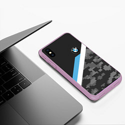 Чехол iPhone XS Max матовый BMW: Pixel Military, цвет: 3D-сиреневый — фото 2