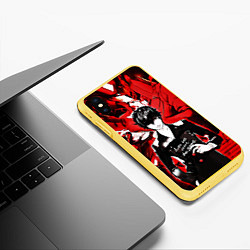 Чехол iPhone XS Max матовый Persona 5, цвет: 3D-желтый — фото 2