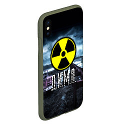 Чехол iPhone XS Max матовый S.T.A.L.K.E.R: Дима, цвет: 3D-темно-зеленый — фото 2