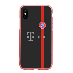 Чехол iPhone XS Max матовый Bayern FC: Black 2018, цвет: 3D-баблгам