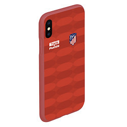 Чехол iPhone XS Max матовый Atletico Madrid: Red Ellipse, цвет: 3D-красный — фото 2