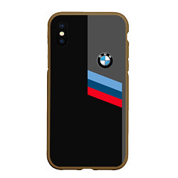Чехол iPhone XS Max матовый BMW БМВ, цвет: 3D-коричневый