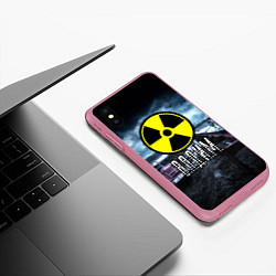 Чехол iPhone XS Max матовый S.T.A.L.K.E.R: Вадим, цвет: 3D-малиновый — фото 2