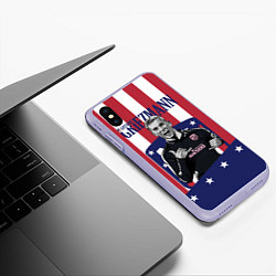 Чехол iPhone XS Max матовый Griezmann: Atletico Star, цвет: 3D-светло-сиреневый — фото 2