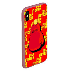 Чехол iPhone XS Max матовый Pulp Fiction: Boxing glove, цвет: 3D-малиновый — фото 2