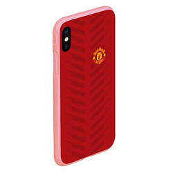 Чехол iPhone XS Max матовый Manchester United: Red Lines, цвет: 3D-баблгам — фото 2