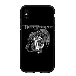 Чехол iPhone XS Max матовый Deep Purple: Dark Dragon, цвет: 3D-черный
