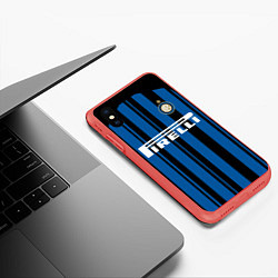 Чехол iPhone XS Max матовый Inter FC: Home 17/18, цвет: 3D-красный — фото 2