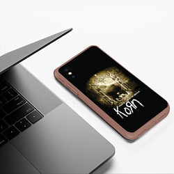 Чехол iPhone XS Max матовый Korn take a look in the mirror, цвет: 3D-коричневый — фото 2