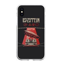 Чехол iPhone XS Max матовый Led Zeppelin: Mothership, цвет: 3D-белый