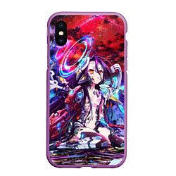 Чехол iPhone XS Max матовый No Game No Life Zero, цвет: 3D-фиолетовый