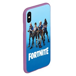 Чехол iPhone XS Max матовый Fortnite Stories, цвет: 3D-фиолетовый — фото 2