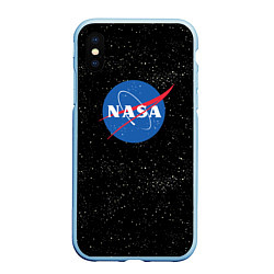 Чехол iPhone XS Max матовый NASA: Endless Space, цвет: 3D-голубой